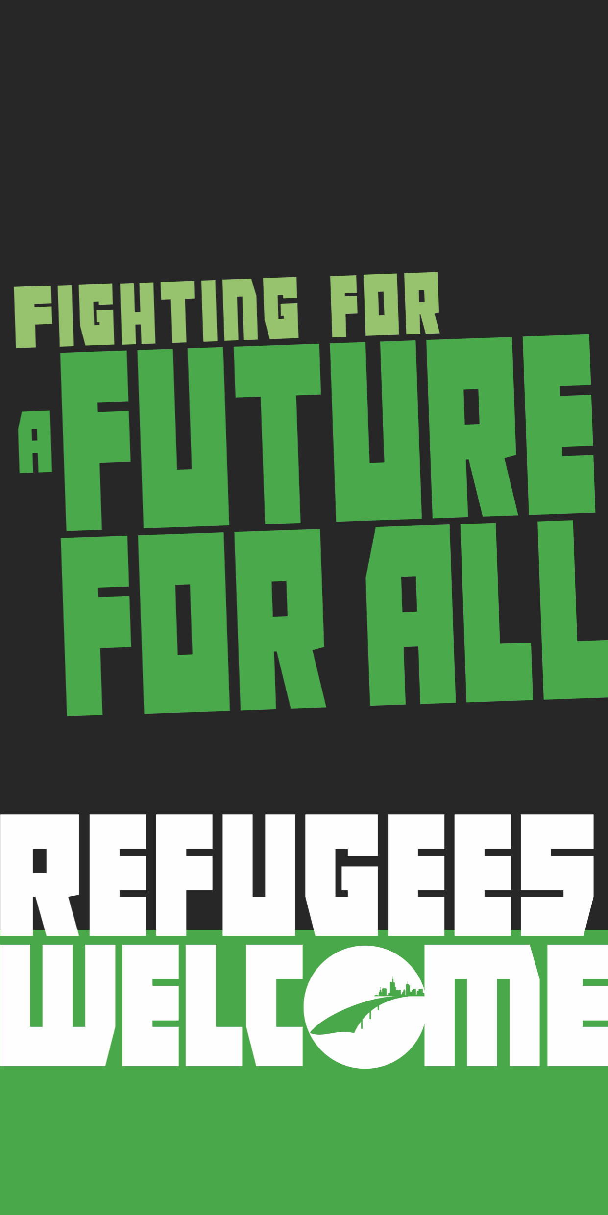 Seebrücke Frankfurt: Flyer Fighting for a future for all