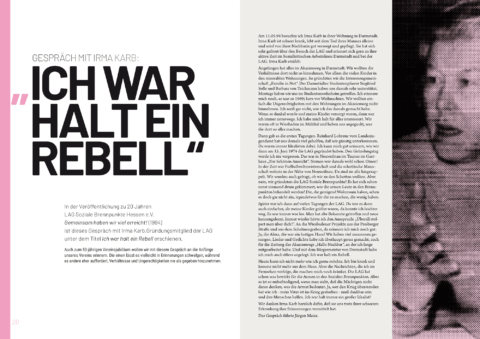 LAGSBH: 50 Jahre Festschrift: Doppelseite 20-21
