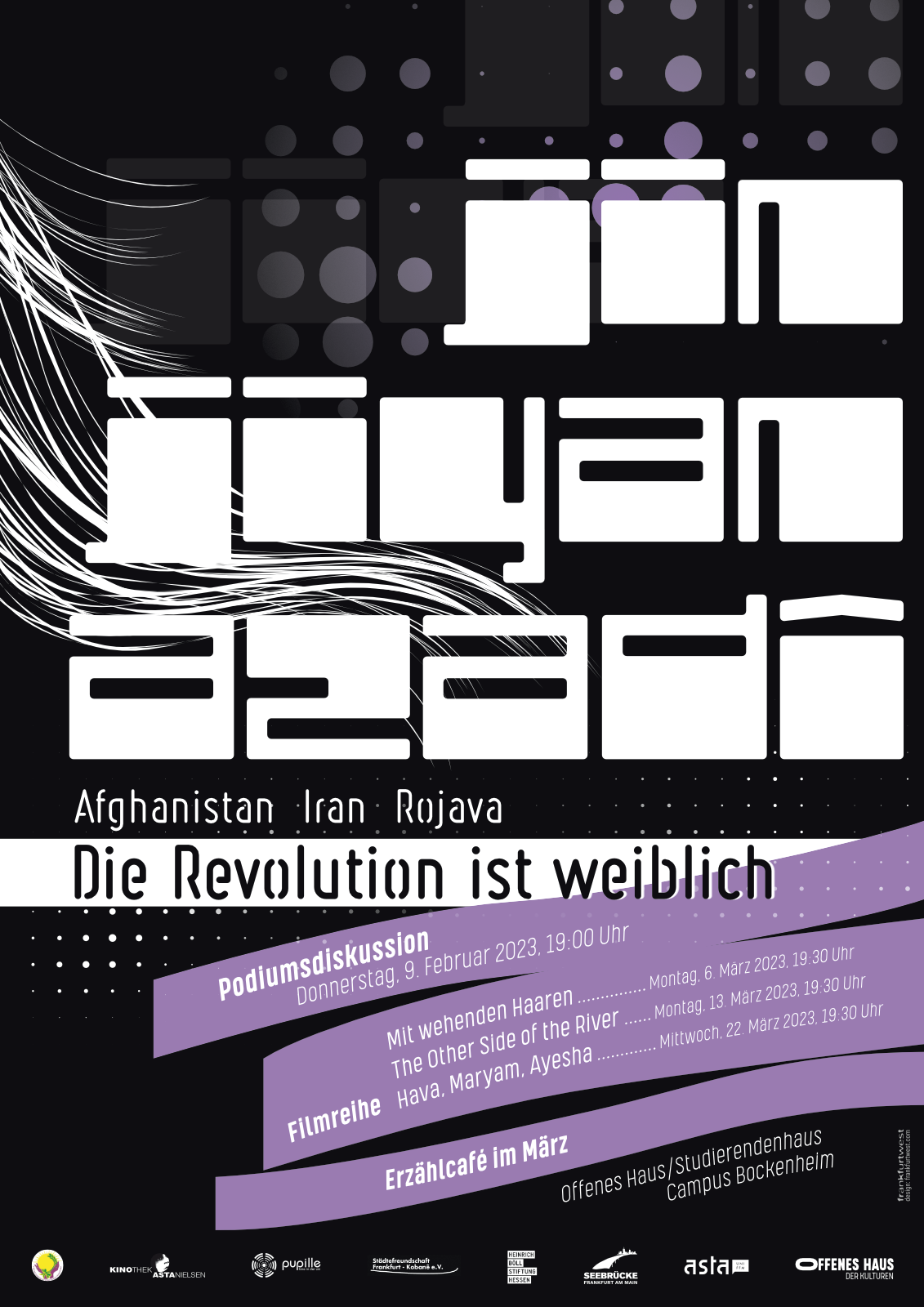 Offenes-Haus: Veranstaltung Jin Jiyan Azadi - Plakat