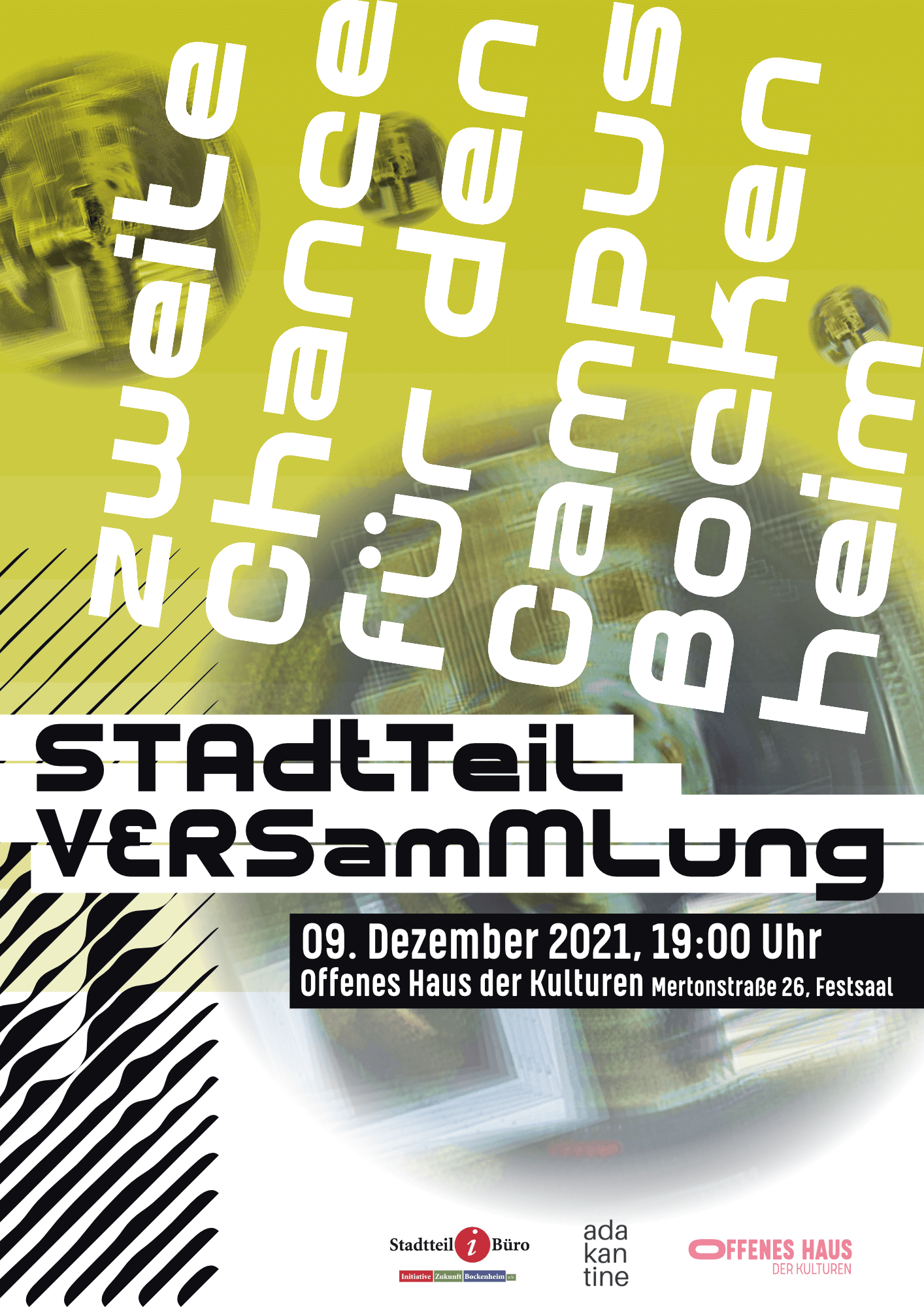 Offenes-Haus: 1. Stadtteilversammlung Plakat