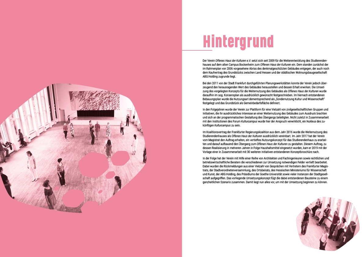 Offenes-Haus: Umsetzungskonzept 2021: Hintergrundinformation - Doppelseite